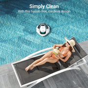 View Cordless Robotic Pool Cleaner, Pool Vacuum with Dual-Drive Motors image 2