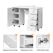 View OmySalon Manicure Table Nail Desk w/Electric Downdraft Vent image 3