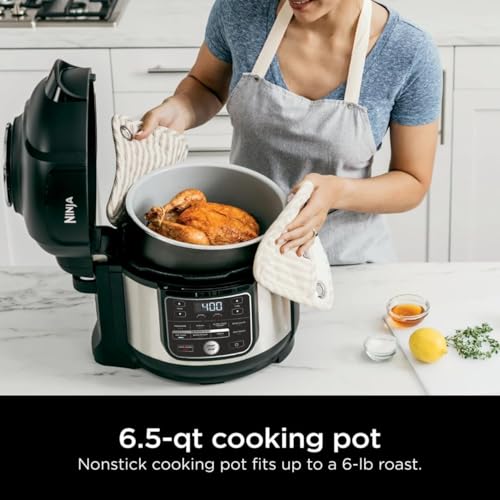 10-in-1 6.5-Qt Pressure Cooker and Air Fryer Multicooker, Stainless Steel