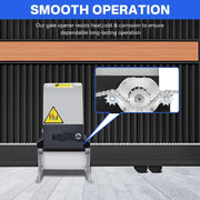 View Automatic sliding door opener (controlled via APP), equipped with 4 remote controllers, 750-watt electric sliding door opener motor remote control kit, with wireless keyboard, suitable for sliding door openers up to 40 feet in length. image 4
