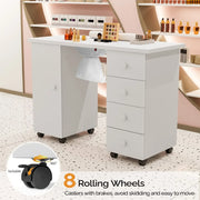 View OmySalon Manicure Table Nail Desk w/Electric Downdraft Vent image 4