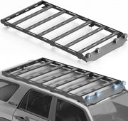 View Full Size Roof Rack Cargo Basket Compatible with 2010-2024 Toyota 4Runner 5th Gen with 4 Lights, Overland Rooftop Luggage Storage Holder, Platform Style Cargo Carrier for Outdoors Gear image 3