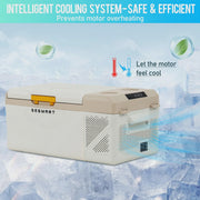 View 16.8QT Mini Fridge, Syngar Electric Cooler with 2 Plugs for Bedroom, Dorm RV Use, Portable Car Refrigerator for Camping, 60W, 24V/110V,... image 5