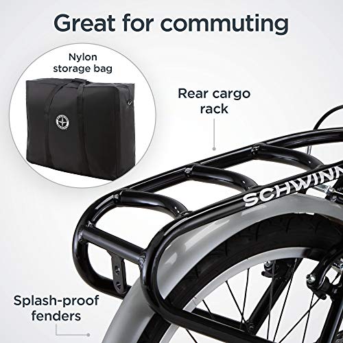 20-Inch Folding Adult Bike for Men and Women, 7-Speed Drivetrain