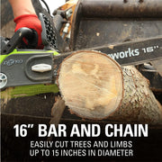 View 40V 16-inch electric saw, equipped with 4Ah USB battery (power bank) and standard charger image 3