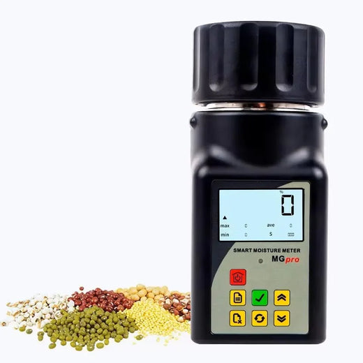 Portable mini grain moisture measuring instrument, suitable for 25 types of grains such as coffee, cocoa, rice, wheat, etc., with 99 sets of data storage function