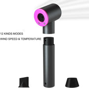 View Anion Hair Dryer, Hot Air and Cold Air Available Negative Ion Cordless Hair Blower USB Output As Power Bank for Digital Charging Smart Battery Indicator Travel Hair Blower image 4