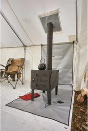 View Guide Gear Large Outdoor Wood Burning Stove Portable with Chimney Pipe for Cooking, Camping, Tent, Hiking, Fishing, Backpacking image 2