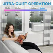 View 8,000 BTU U Shaped Smart Inverter Window Air Conditioner, Cools up to 350 Sq. Ft., Ultra Quiet with Open Window Flexibility, Works with Alexa/Google Assistant, 35% Energy Savings, Remote Control image 4