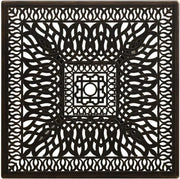 View Bronze terrace table, made of cast aluminum, suitable for outdoor use, square design, stable and durable, with dimensions of 35.4 inches × 35.4 inches × 28.7 inches, equipped with umbrella holes, requires assembly. image 3