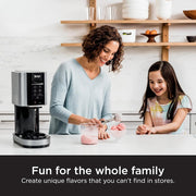 View 7-in-1 Ice Cream Maker with 2 Pint Containers and Lids, Compact, Silver image 2