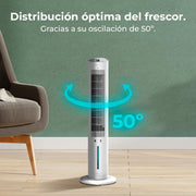 View Cecotec Climatizador Evaporativo EnergySilence 2000 SkyCool. 60W, Depósito de 3L, Compatible con Aceites esenciales, 3 Velocidades, Oscilación de 50o, image 5
