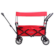 View Bollerwagen FUXTEC FX-CT700, Carro Plegable Gris para el Transporte de niños, Ciudad, Campo, Playa o montaña - con Capota Anti-UV, asa de Empuje, image 3