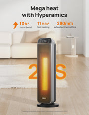 View Dreo Space Heater for Inside, Electric Heater for Home with Remote, 24 in 11ft/s Fast Quiet Heating, 3 Modes, Safe Energy Efficient Heaters for... image 2