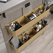 View Craft Cart Storage Cabinet, Rolling Sewing Table with Expandable Top, Mystic Oak image 4