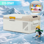 View 16.8QT Mini Fridge, Syngar Electric Cooler with 2 Plugs for Bedroom, Dorm RV Use, Portable Car Refrigerator for Camping, 60W, 24V/110V,... image 1