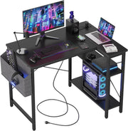 View 40 Inch L Shaped Computer Desk, Compact Corner Office Desk for Home Office, Study and Small Spaces image 1