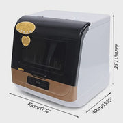 View Countertop Dishwasher Kitchen Mini Portable Dish Bowl Washer Tabletop Automatic Dishwasher Deep Cleaning for Home, Apartment, RV (White Black) image 5