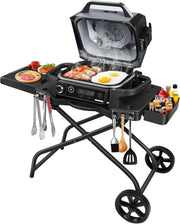 View Collapsible Grill Stand for Ninja Woodfire Grill, Traeger, Pit Boss, and 22" Blackstone Griddle image 1