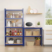 View Five-tier storage rack 2920 pounds Heavy-duty shelf Adjustable boltless storage rack Suitable for storage area storage rooms 108 inches wide x 18 inches deep x 72 inches high image 3