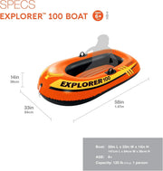 View Explorer Inflatable Boat Series: Dual Air Chambers – Welded Oar Locks – Grab Handles – Bow Rope – Sporty Design image 4