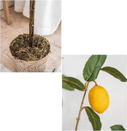 View Fake Bonsai Tree The Artificial Plant Small Potted Plant Decorates The Artificial Flower Lemon Tree, 37 Inches High, It is A Good Choice Both Indoors and Outdoors. Artificial Bonsai Tree image 2