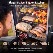 View 30-inch electric oven | Built-in meat detector and outdoor-specific stand | Up to 6 times longer baking time, adjustable side spice loader | With a 725 square inch cooking area, it can achieve more baking effects image 4