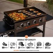 View 36-Inch 4-Burner Griddle Cooking Station with Side Shelves image 5