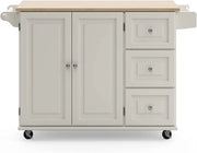 View Homestyles Dolly Madison Mobile Kitchen Island Cart, Drop Leaf Breakfast Bar image 2