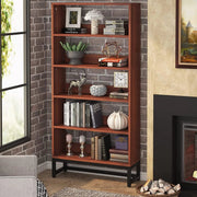 View 70.87 Inch Tall 5-Tier Bookcase, Large Bookshelf with 31.5 Inch Wide Storage image 4