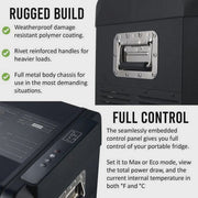 View 12V Car Fridge 50L 12/24V DC 110-240V AC Portable Freezer Compressor Cooler 0 H-50 H 3-Year Warranty image 4