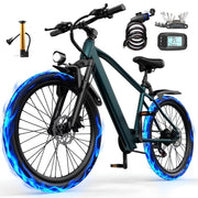 View 26 in Electric Bike for Adult,400W Motor,Top Speed 25MPH,40Miles Long Range,City Commuting E-bicycle With Front Fork Suspension, Dual Disc Brakes image 1