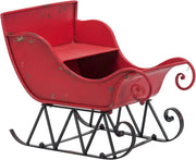 View Christmas Sleigh Outdoor Decorations Large-sized Worn Red Metal Santa Sleigh Toy Decoration Gift Basket Winter Decorations Indoor Christmas Garden Santa Sleigh Decoration - 39 inches (Sleigh-L) image 1