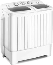 View Portable mini compact two-cylinder washing machine (17.6 pounds) - Spanish model, rotary type, blue white image 1