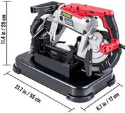 View Portable Band Saw, 110V Removable Alloy Steel Base Corded Band Saw, 5 Inch Cutting Capacity Hand held Band Saw,Variable Speed Portable Bandsaw, 10Amp Motor Deep Cut Band saw for Metal Wood image 4
