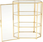 View 3-Tier Jewelry Box Glass Makeup Organizer Jewelry Box Multifunction Display Case for Dressing Table Decoration Storage image 1