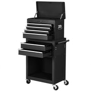 View 2-Piece 6-Drawer Rolling Tool Chest – Toolbox Set of 2 image 4