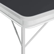 View Folding Camping Table with 2 Benches Aluminium Grey,Item colourGrey and Silver image 2