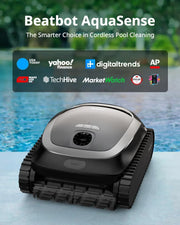View Cordless Robotic Pool Vacuum Cleaner - Intelligent Path Opimization, Cleans Floor, Walls, and Waterline - Suitable for Above & In-Ground Pools up to 2,260 sq.ft, Light Gray image 3