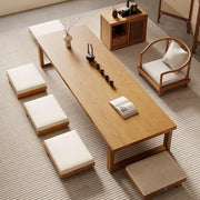 View Japanese tatami coffee table,round wood coffee table,wooden coffee table living room,Japanese floor table，tea table,tatami table,low table for sitting on the floor,Walnut coffee table(100cm/39.3in) image 2