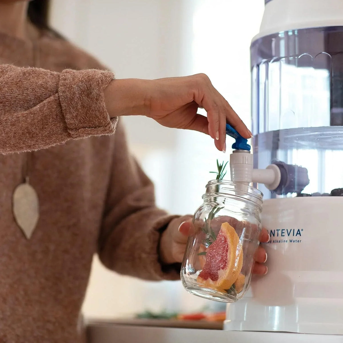 Counter-top type - Enhanced alkaline and fluoride filter | Household water filter that makes water alkaline and adds minerals | Chlorine and fluoride filter