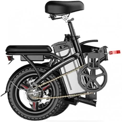 250W Folding Electric Bike for Adults and Teens, Removable Battery, Fat Tires, Black