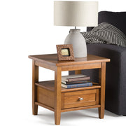 View 20 Inch Wide Solid Wood Rectangle End Table, Transitional Side Table image 2