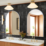 View 2 Pack 36x24 Inch Arched Bathroom Vanity Mirrors, Wall Mounted Decorative Mirrors for Bathroom and Bedroom image 2