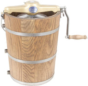 View 6 qt Country Ice Cream Maker – Classic Wooden Tub – Hand Crank image 1