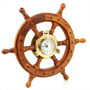 View High-end home decoration clock - Sailboat copper hatches and rudder for navigation | Luxury office decorations | Wall decorations | Birthday gifts image 1