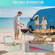 View 16.8QT Mini Fridge, Syngar Electric Cooler with 2 Plugs for Bedroom, Dorm RV Use, Portable Car Refrigerator for Camping, 60W, 24V/110V,... image 4