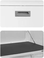 View Folding Aluminum Picnic Table for RV Caravan, Double Lock Design, Lightweight Outdoor Table for Campervan & Motorhome, Perfect for Camping & Picnics (Black, No Light) image 2