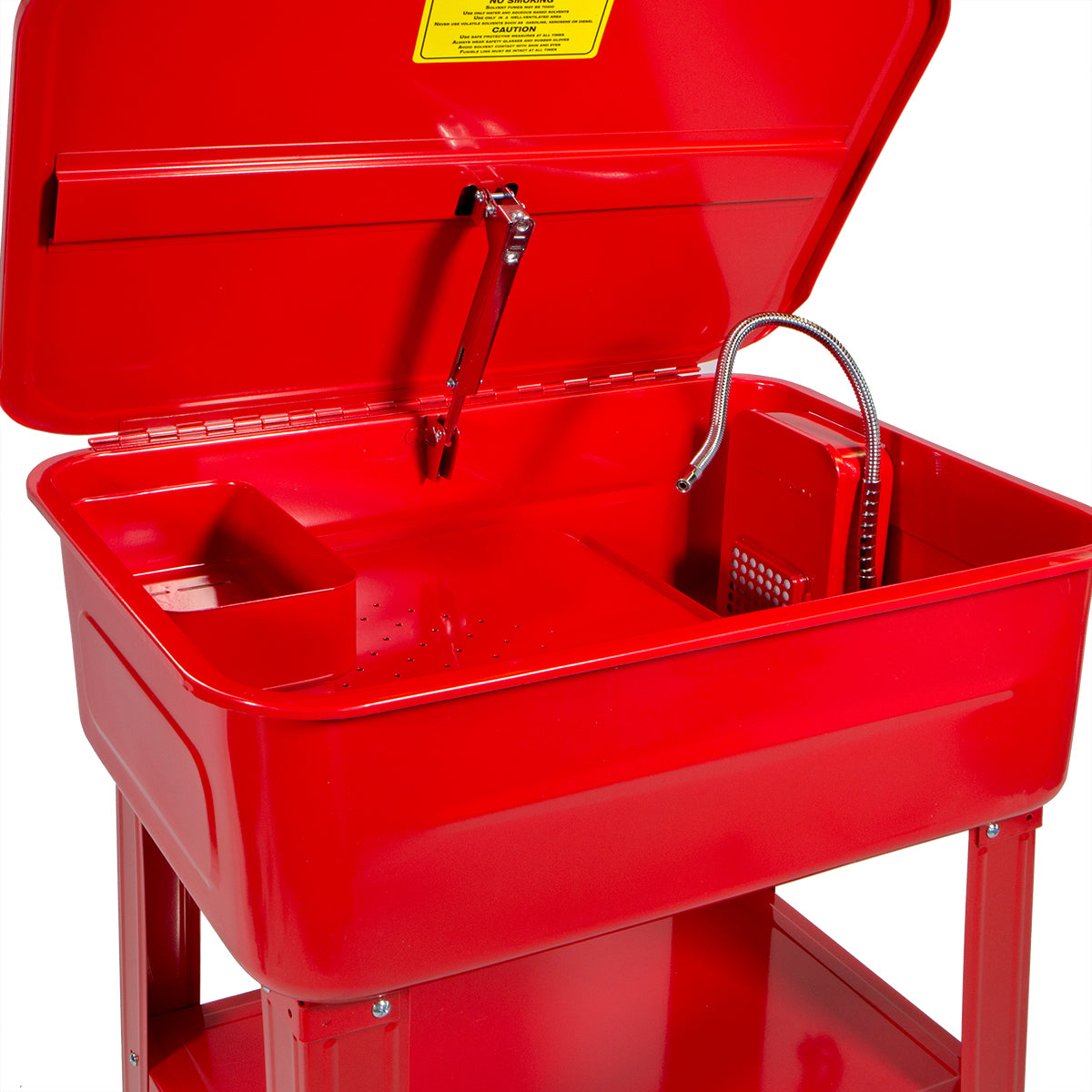 20-Gallon Parts Washer, Heavy-Duty Cleaning Tank with General-Purpose Solvent Pump, Automotive Parts Cleaning Machine