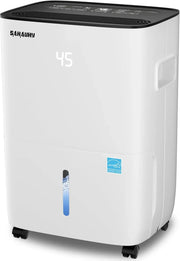 View 80-gallon Energy Star dehumidifier for basement, family bedrooms, large rooms (with a maximum area of up to 5200 square feet), equipped with drainage pipes and water tank image 1